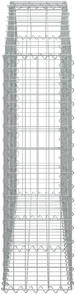 Išlenktas gabiono krepšys, 150x30x100/120cm, geležis