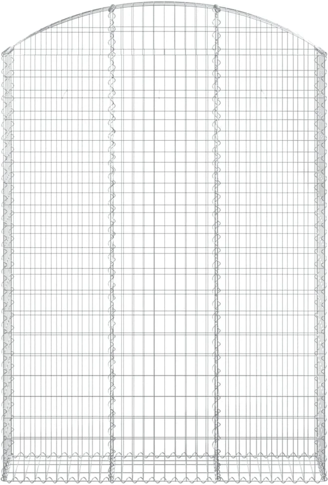 Išlenktas gabiono krepšys, 150x30x200/220 cm, geležis