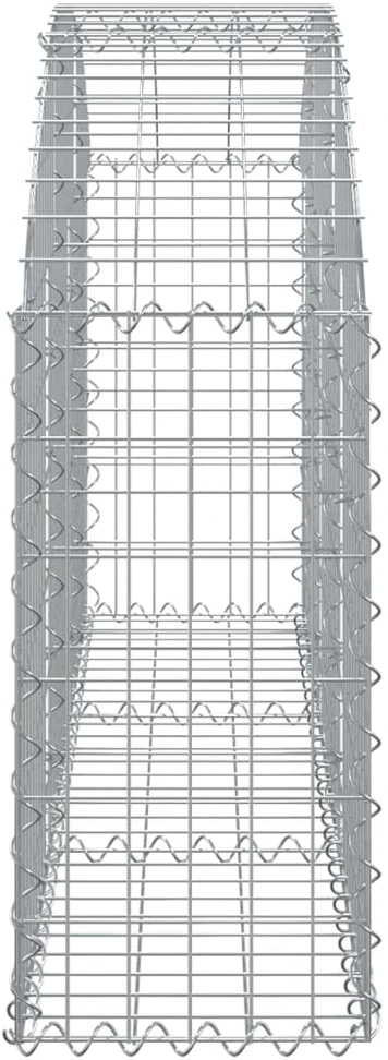 Išlenktas gabiono krepšys, 150x30x60/80cm, geležis