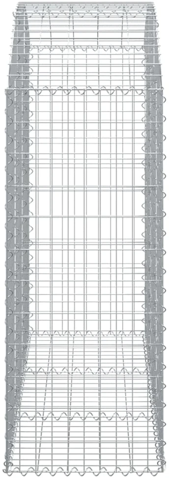 Išlenktas gabiono krepšys, 150x50x120/140 cm, geležis