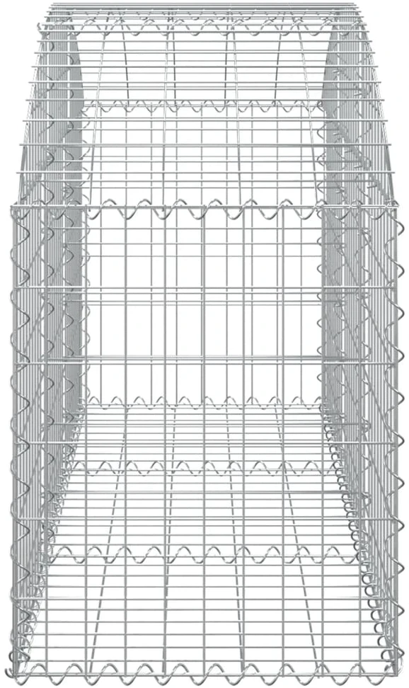 Išlenktas gabiono krepšys, 150x50x60/80 cm, geležis