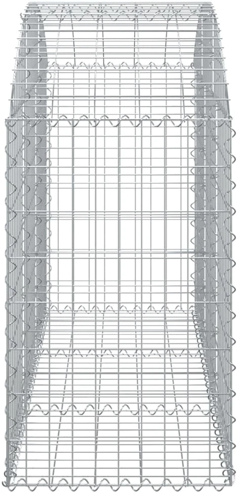 Išlenktas gabiono krepšys, 150x50x80/100 cm, geležis