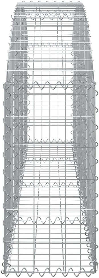 Išlenktas gabiono krepšys, 200x30x60/80 cm, geležis