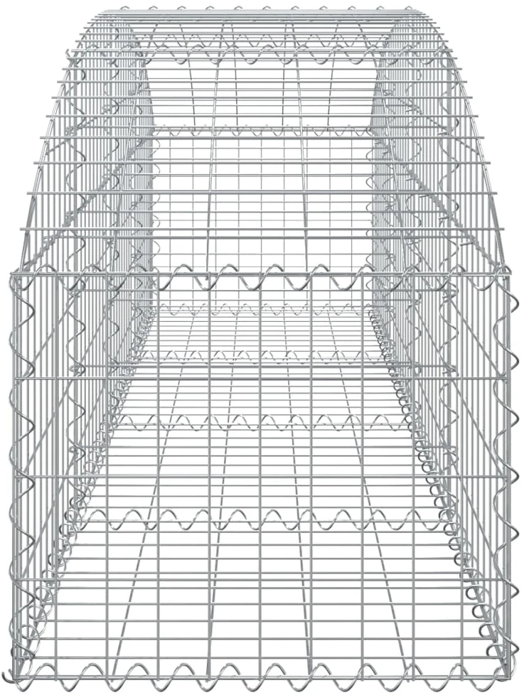 Išlenktas gabiono krepšys, 200x50x40/60 cm, geležis