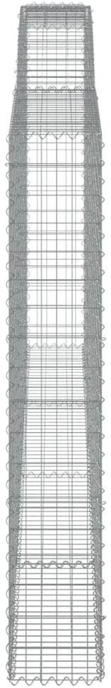 Išlenktas gabiono krepšys, 400x30x180/200cm, geležis