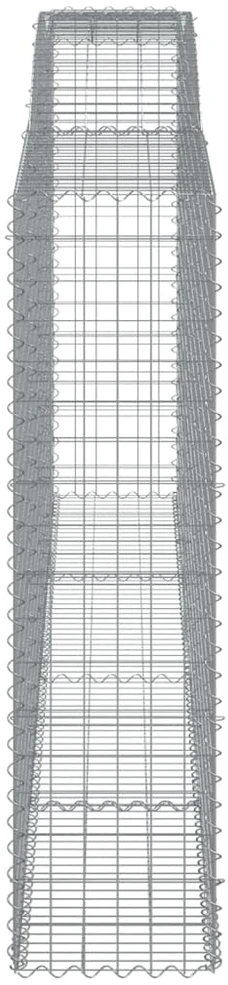 Išlenktas gabiono krepšys, 400x50x180/200cm, geležis