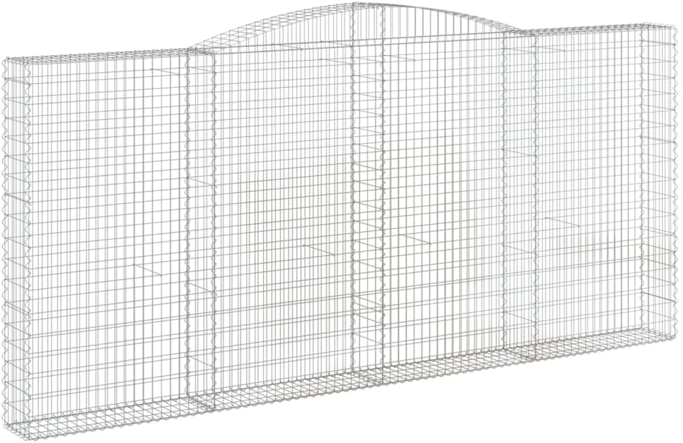 Išlenkti gabiono krepšiai, 10 vnt., 400x30x180/200cm, geležis