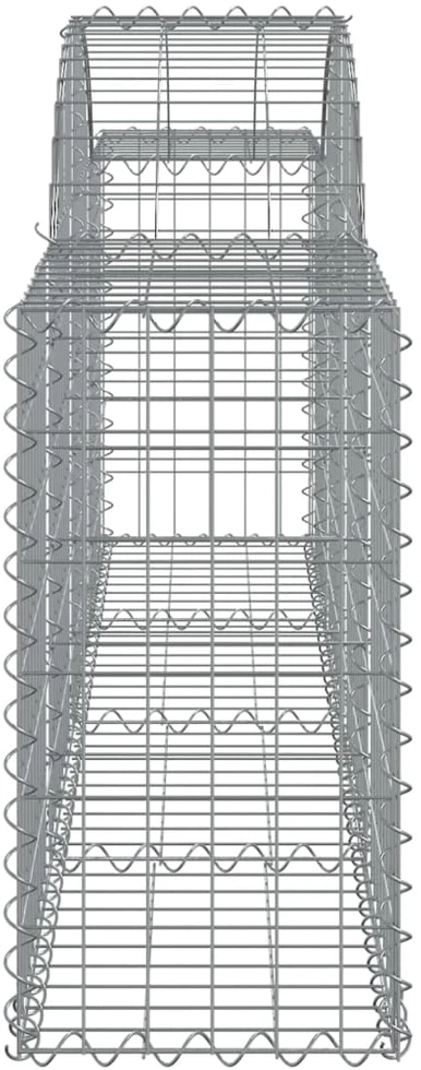 Išlenkti gabiono krepšiai, 10vnt., 200x30x60/80cm, geležis