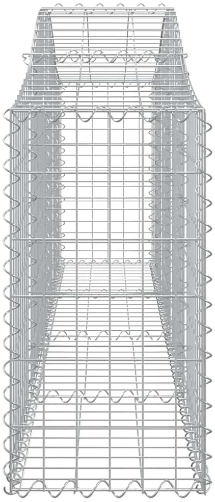 Išlenkti gabiono krepšiai, 10vnt., 200x30x60/80cm, geležis