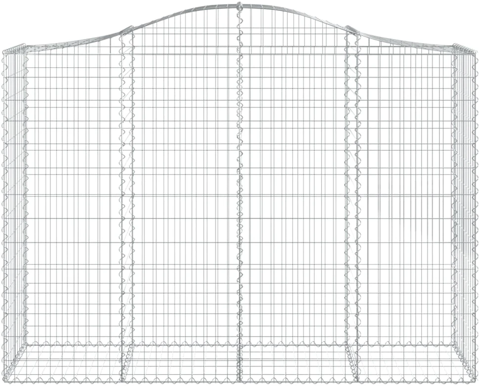 Išlenkti gabiono krepšiai, 10vnt., 200x50x140/160cm, geležis