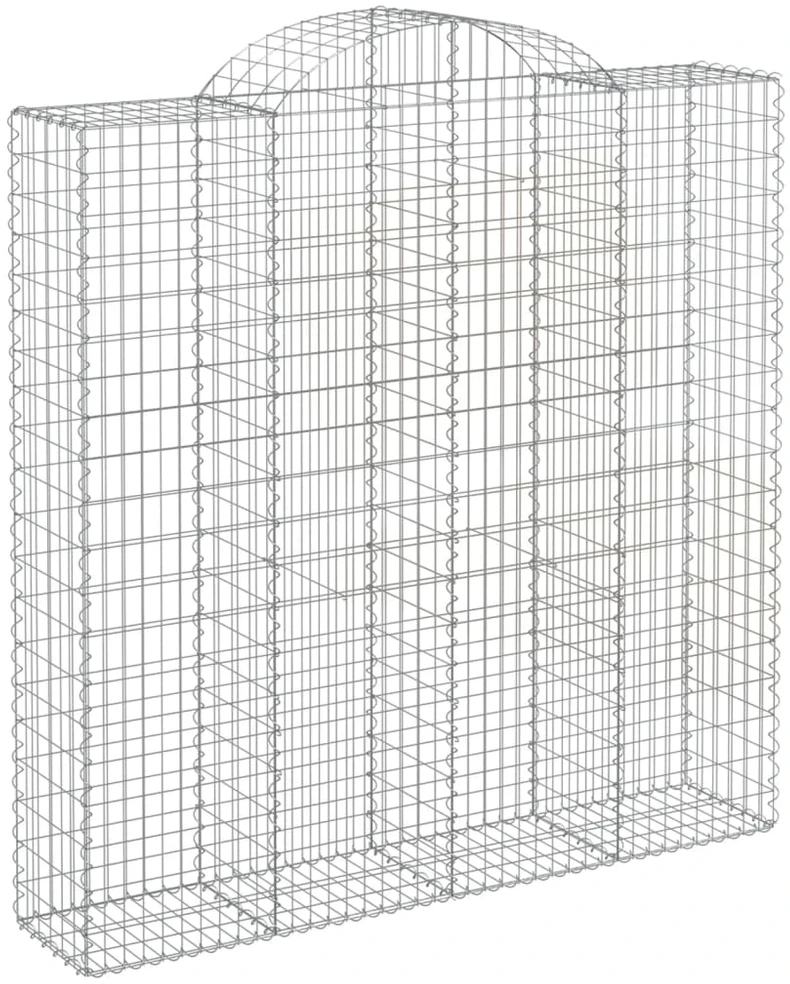 Išlenkti gabiono krepšiai, 10vnt., 200x50x200/220cm, geležis