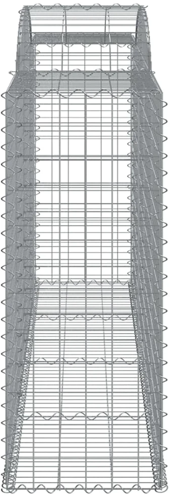 Išlenkti gabiono krepšiai, 10vnt., 300x50x120/140cm, geležis