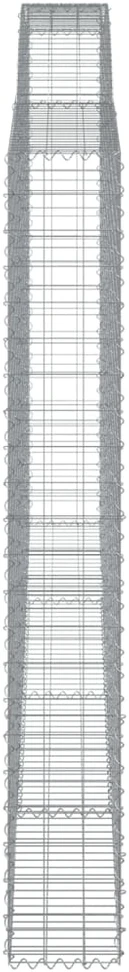 Išlenkti gabiono krepšiai, 10vnt., 400x30x220/240cm, geležis