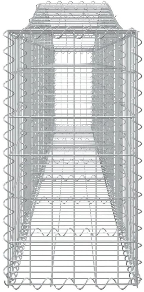 Išlenkti gabiono krepšiai, 10vnt., 400x30x60/80cm, geležis