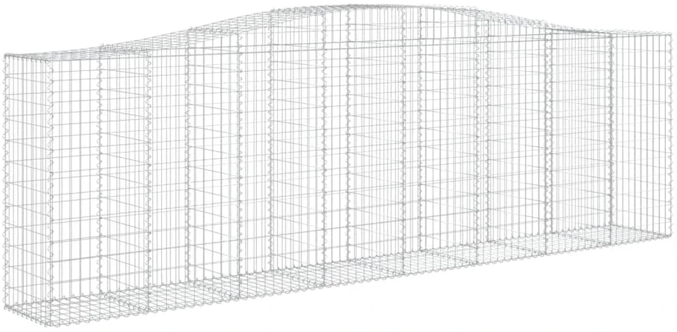 Išlenkti gabiono krepšiai, 10vnt., 400x50x120/140cm, geležis