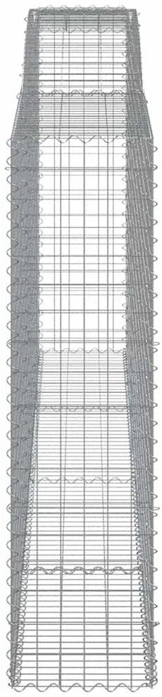 Išlenkti gabiono krepšiai, 10vnt., 400x50x180/200cm, geležis