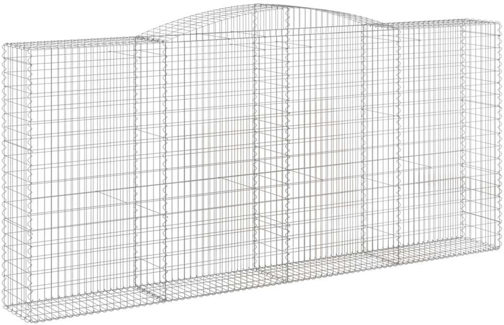 Išlenkti gabiono krepšiai, 10vnt., 400x50x180/200cm, geležis
