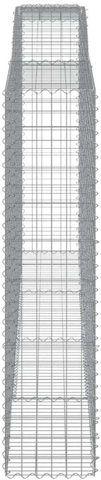 Išlenkti gabiono krepšiai, 10vnt., 400x50x200/220cm, geležis