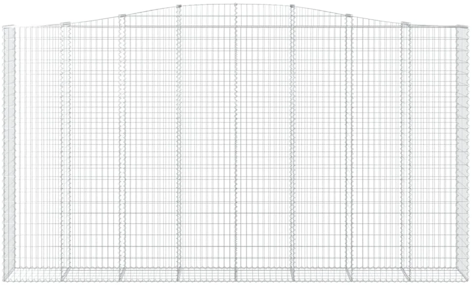 Išlenkti gabiono krepšiai, 10vnt., 400x50x220/240cm, geležis