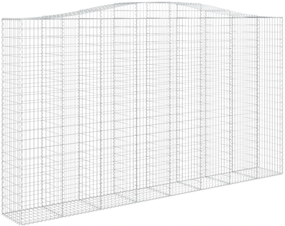 Išlenkti gabiono krepšiai, 10vnt., 400x50x220/240cm, geležis