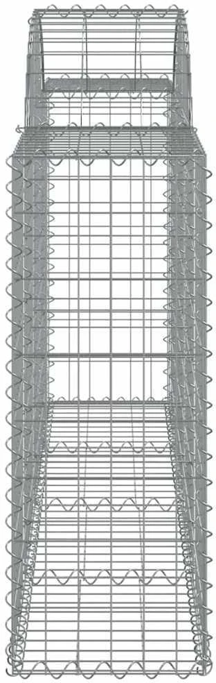 Išlenkti gabiono krepšiai, 11vnt., 200x30x80/100cm, geležis