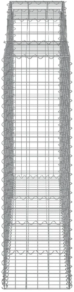 Išlenkti gabiono krepšiai, 11vnt., 200x50x140/160cm, geležis