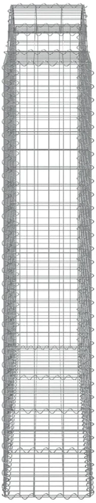Išlenkti gabiono krepšiai, 11vnt., 200x50x200/220cm, geležis