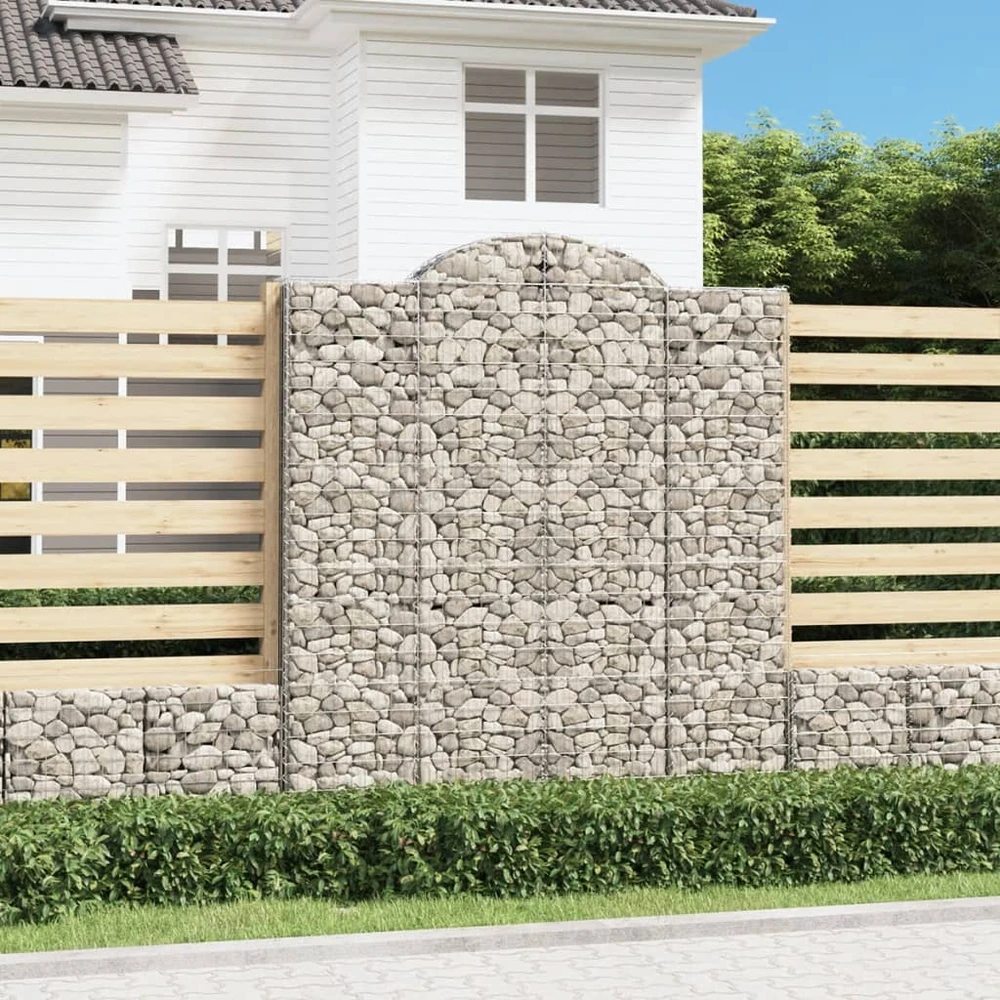 Išlenkti gabiono krepšiai, 11vnt., 200x50x220/240cm, geležis