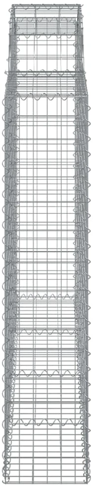 Išlenkti gabiono krepšiai, 12vnt., 200x30x140/160cm, geležis