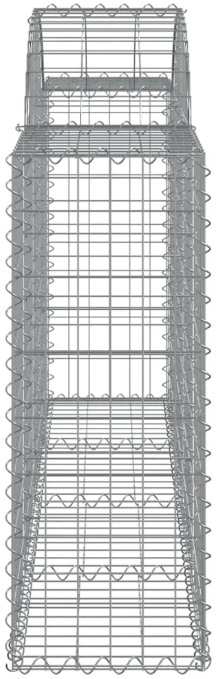 Išlenkti gabiono krepšiai, 12vnt., 200x30x80/100cm, geležis