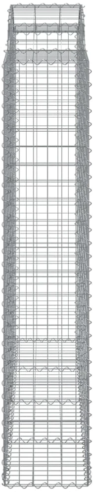 Išlenkti gabiono krepšiai, 12vnt., 200x50x200/220cm, geležis