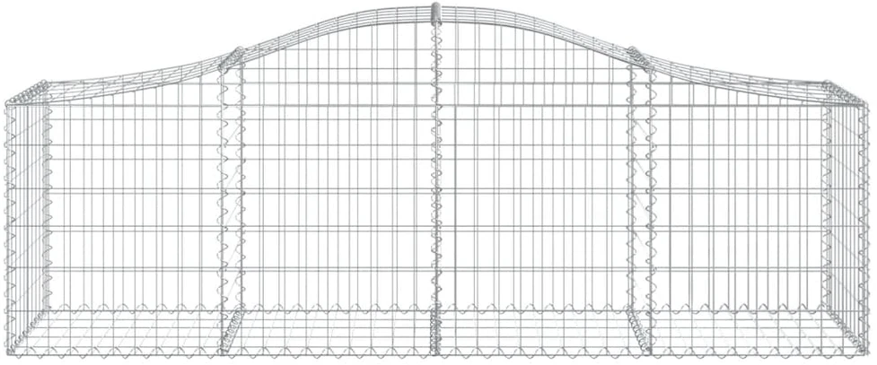 Išlenkti gabiono krepšiai, 12vnt., 200x50x60/80cm, geležis