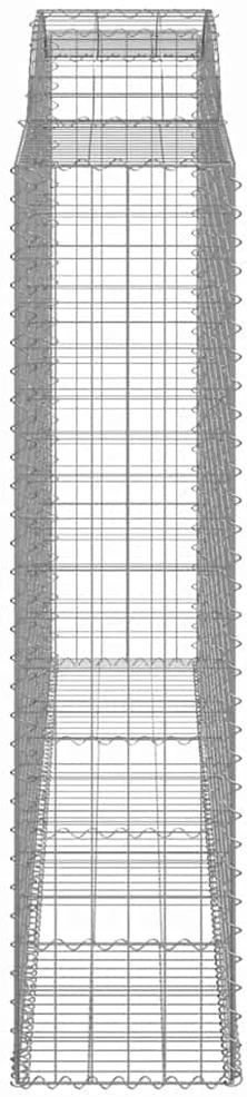 Išlenkti gabiono krepšiai, 12vnt., 300x50x200/220cm, geležis