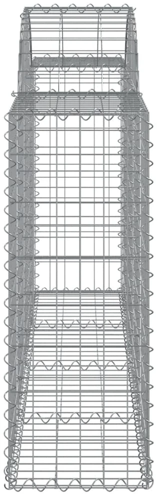 Išlenkti gabiono krepšiai, 13vnt., 200x30x80/100cm, geležis