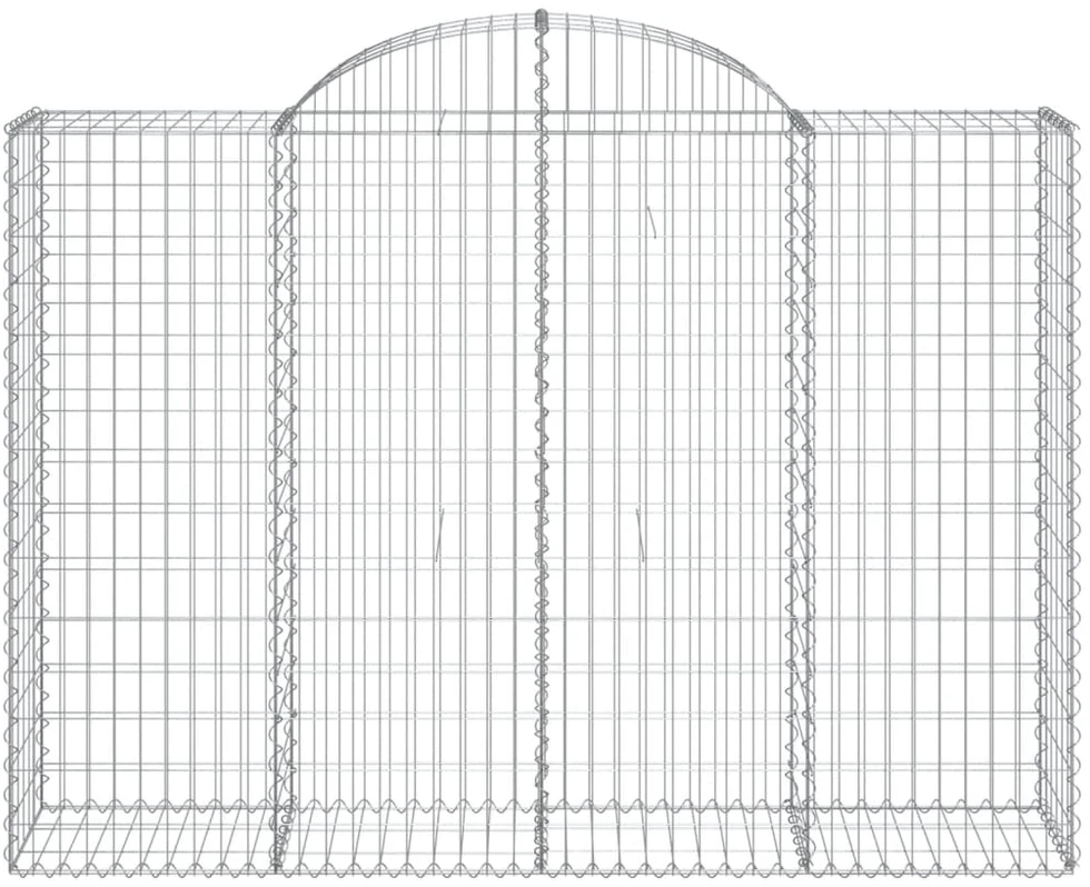 Išlenkti gabiono krepšiai, 13vnt., 200x50x140/160cm, geležis