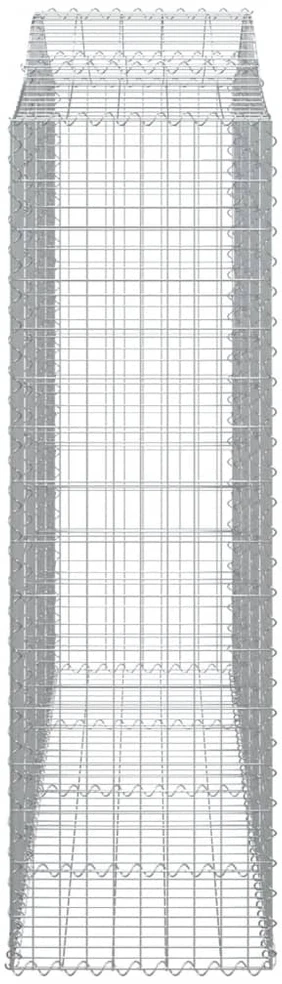 Išlenkti gabiono krepšiai, 13vnt., 200x50x160/180cm, geležis
