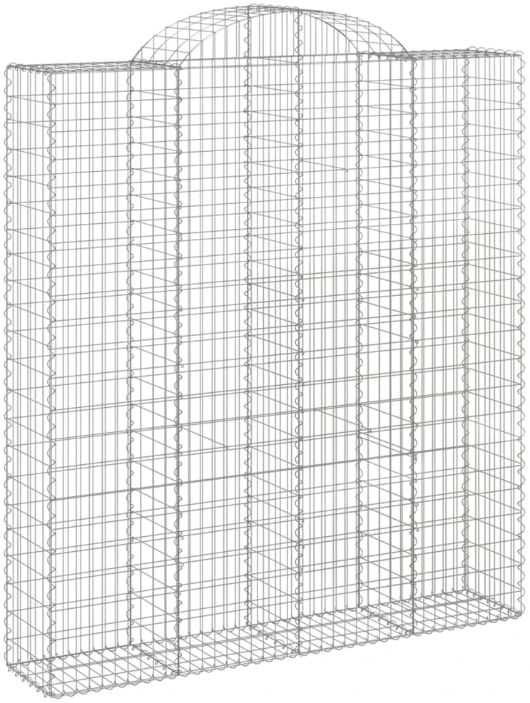 Išlenkti gabiono krepšiai, 13vnt., 200x50x220/240cm, geležis