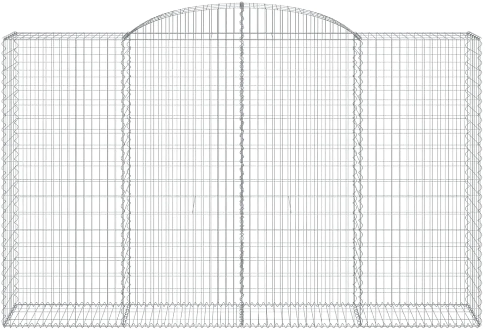 Išlenkti gabiono krepšiai, 13vnt., 300x50x180/200cm, geležis