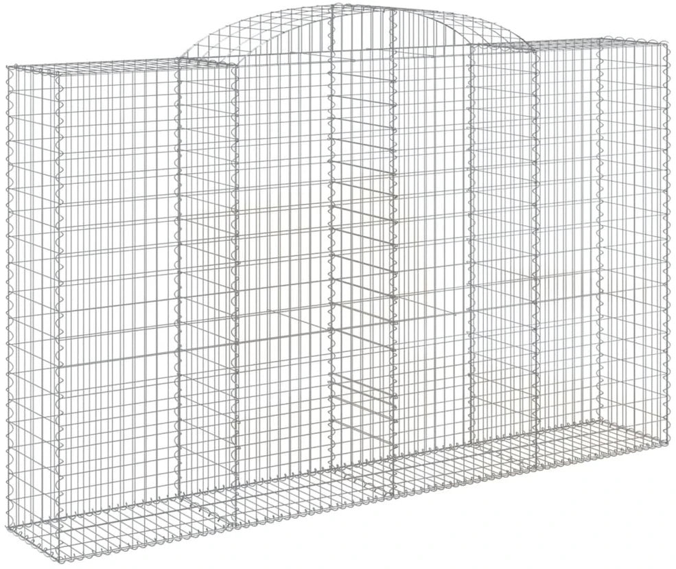 Išlenkti gabiono krepšiai, 13vnt., 300x50x180/200cm, geležis