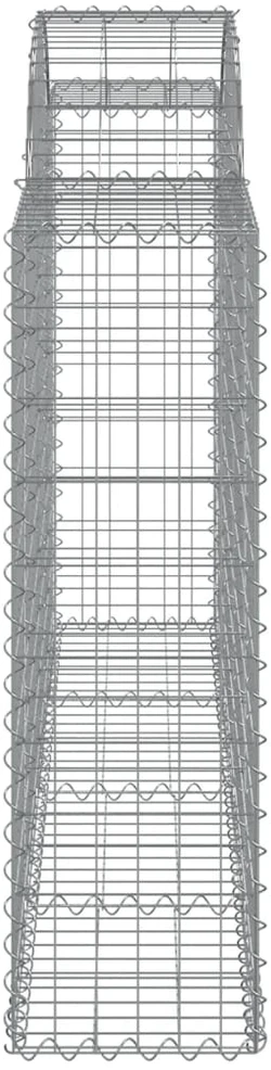 Išlenkti gabiono krepšiai, 14vnt., 200x30x100/120cm, geležis