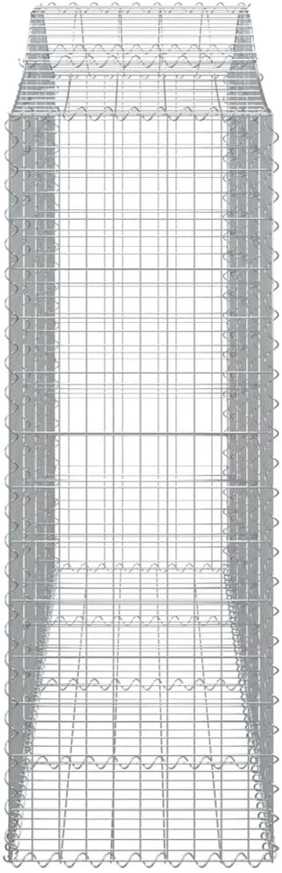 Išlenkti gabiono krepšiai, 14vnt., 200x50x140/160cm, geležis