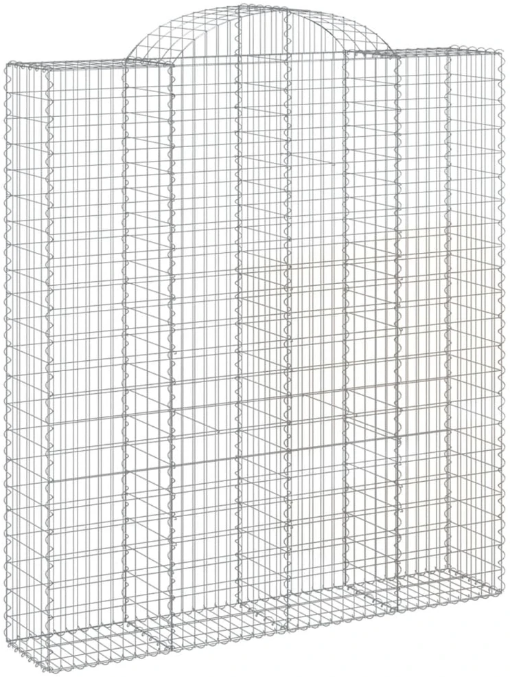 Išlenkti gabiono krepšiai, 14vnt., 200x50x220/240cm, geležis