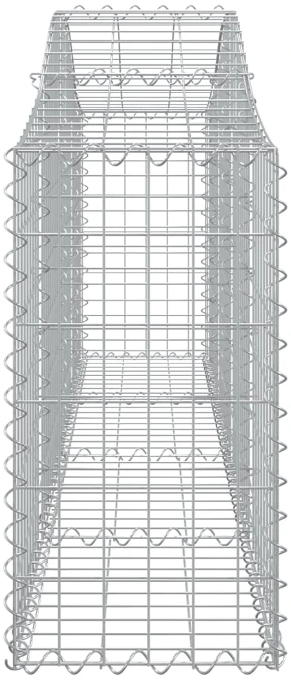 Išlenkti gabiono krepšiai, 15vnt., 200x30x60/80cm, geležis