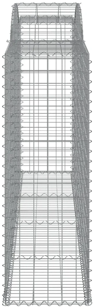 Išlenkti gabiono krepšiai, 15vnt., 300x50x140/160cm, geležis