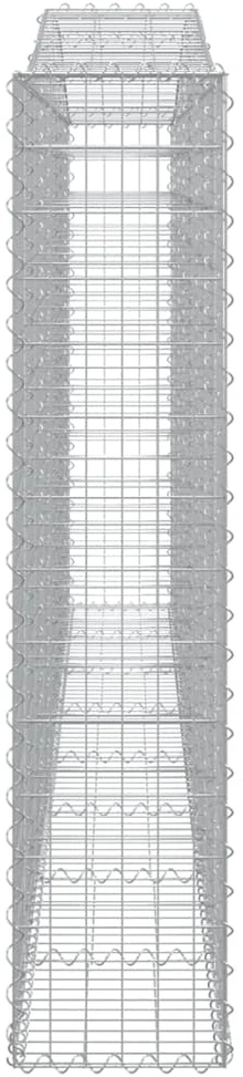 Išlenkti gabiono krepšiai, 15vnt., 400x30x140/160cm, geležis