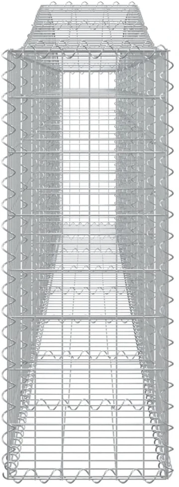 Išlenkti gabiono krepšiai, 15vnt., 400x30x80/100cm, geležis