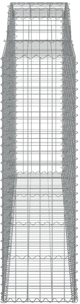 Išlenkti gabiono krepšiai, 17vnt., 300x50x160/180cm, geležis