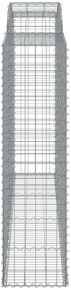Išlenkti gabiono krepšiai, 17vnt., 300x50x180/200cm, geležis