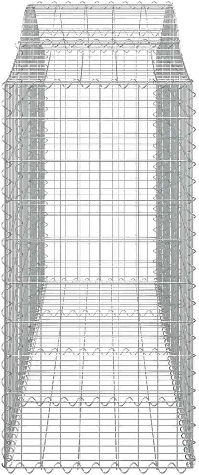 Išlenkti gabiono krepšiai, 18vnt., 200x50x100/120cm, geležis