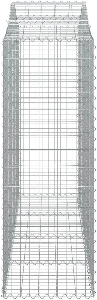 Išlenkti gabiono krepšiai, 20vnt., 200x50x140/160cm, geležis